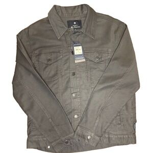 Ben Sherman Men's Medium Twill Overshirt Gray Cotton Button Shirt Jacket $129